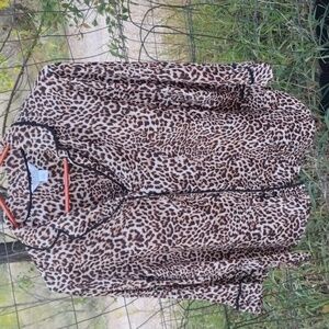 Leopard Print Pajama Top